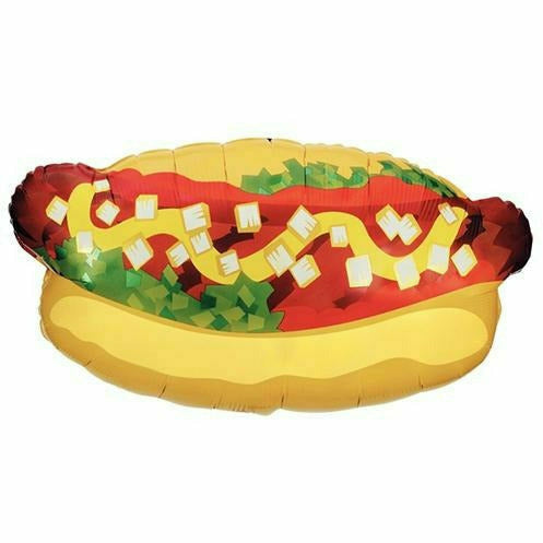 Burton and Burton BALLOONS A004 Hot Dog Jumbo 32&quot; Mylar Balloon