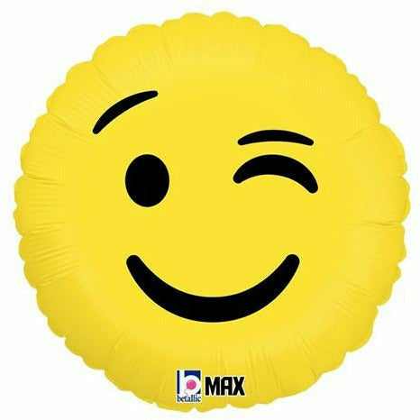 Burton and Burton BALLOONS A005 18&quot; Emoji Wink Foil