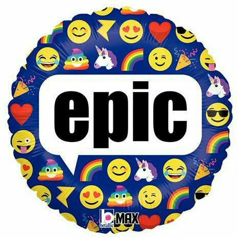 Burton and Burton BALLOONS A005 Emoji Epic 18&quot; Mylar Balloon