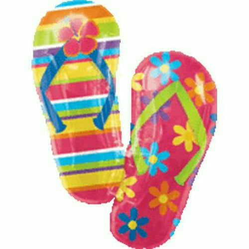 Burton and Burton BALLOONS A005 Flip Flops Jumbo 33" Mylar Balloons