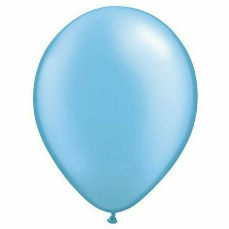 Burton and Burton BALLOONS Azure / Helium Filled Pearl Latex Balloon 1ct, 11&quot;