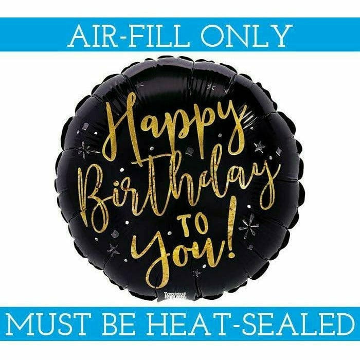 Burton and Burton BALLOONS B005 9" FLAT HAPPY BIRTHDAY MINI BALLOON