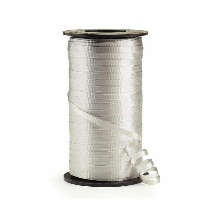 Burton and Burton BALLOONS Berwick Silver Curling Ribbon 3/8" x 250 Yards