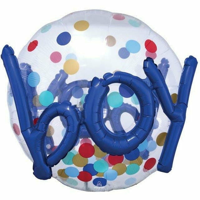 Burton and Burton BALLOONS D001 36&quot; It&#39;s A Boy Confetti Dots Foil