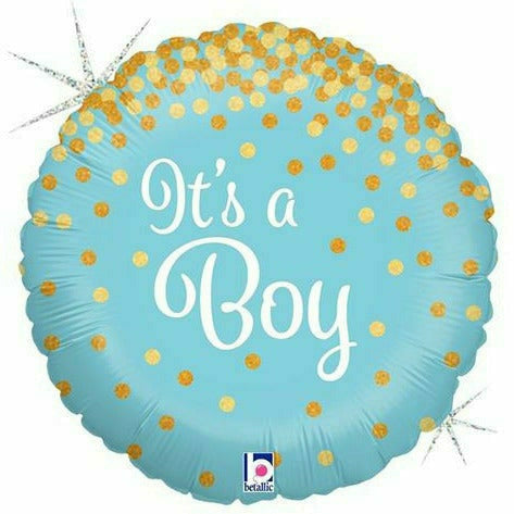 Burton and Burton BALLOONS D001  Glittering It's a Boy 18" Mylar Balloon