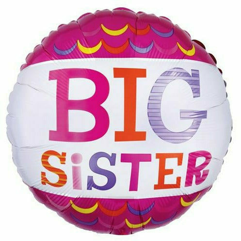 Burton and Burton BALLOONS D002 17&quot; Pink Big Sister Foil