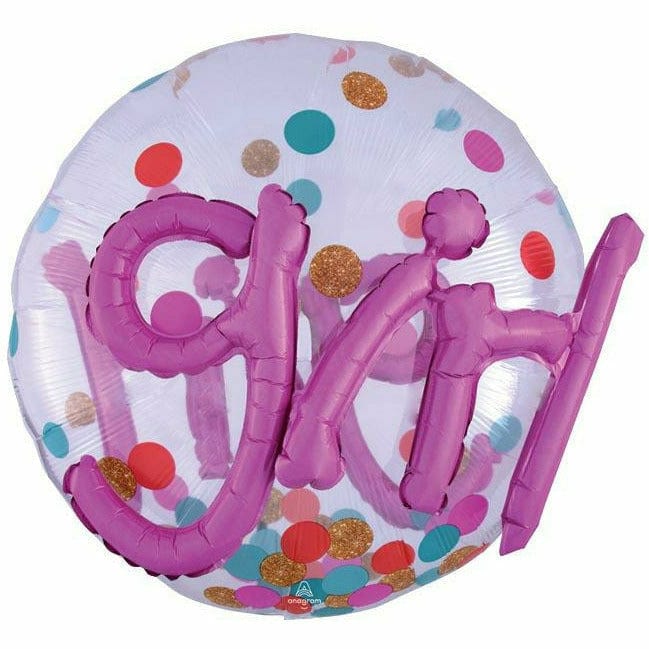 Burton and Burton BALLOONS D002 36" It's A Girl Confetti Foil