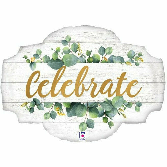 Burton and Burton BALLOONS D003  32&quot; Rustic Celebrate Jumbo Foil