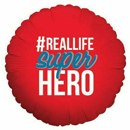 Burton and Burton BALLOONS D006 - Reallife Super Hero Red 17&quot; Mylar Balloon