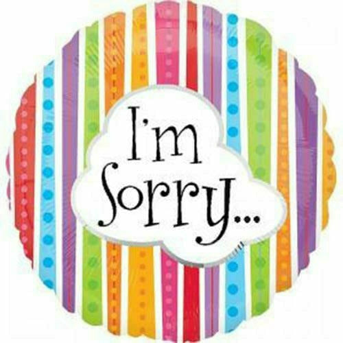 Burton and Burton BALLOONS D008 I&#39;m Sorry 17&quot; Mylar Balloon