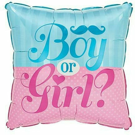 Burton and Burton BALLOONS D12 17" Gender Reveal Boy or Girl Foil