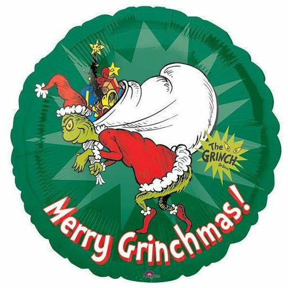 Burton and Burton BALLOONS E008 17&quot; XMAS DR SEUSS THE GRINCH