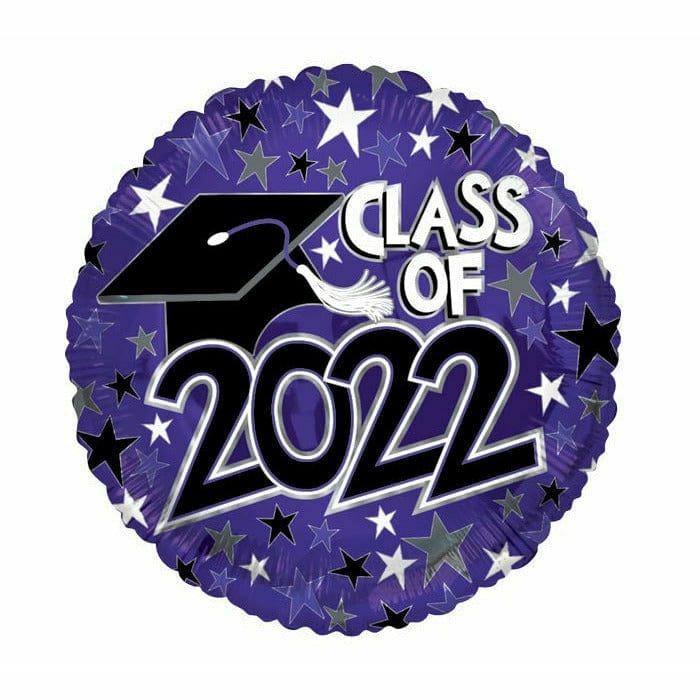 Burton and Burton BALLOONS E016 Class of 2022 Purple Foil Balloon