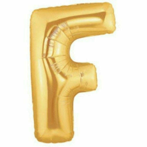 Burton and Burton BALLOONS F001 Gold Letter F Jumbo 40&quot; Mylar Balloon