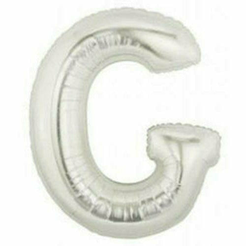 Burton and Burton BALLOONS F003 Silver Letter G Jumbo 40&quot; Mylar Balloon