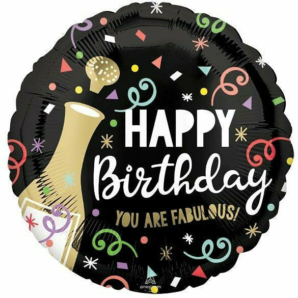 Burton and Burton BALLOONS F007 17&quot; Bubbly Birthday Foil