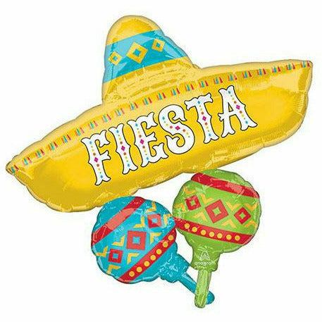 Burton and Burton BALLOONS Fiesta Cluster Jumbo 32" Mylar Balloon