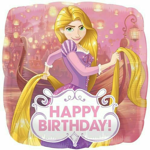 Burton and Burton BALLOONS G004 Rapunzel Happy Birthday 17&quot; Mylar Balloon