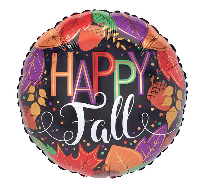 Burton and Burton BALLOONS G008 17&quot; HAPPY FALL LEAVES BALLOON