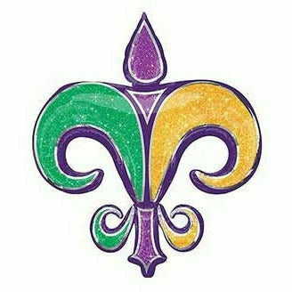 Burton and Burton BALLOONS G010 Mardi Gras Fleur De Lis Jumbo 38&quot; Mylar Balloon