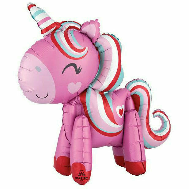 Burton and Burton BALLOONS J06 ANI 22&#39;&#39; LOVE UNICORN STANDING MULTI-BALLOON