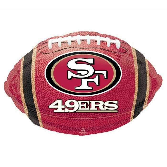 Burton and Burton BALLOONS J4 NFL San Francisco 49ers Football 17&quot; Mylar Balloon