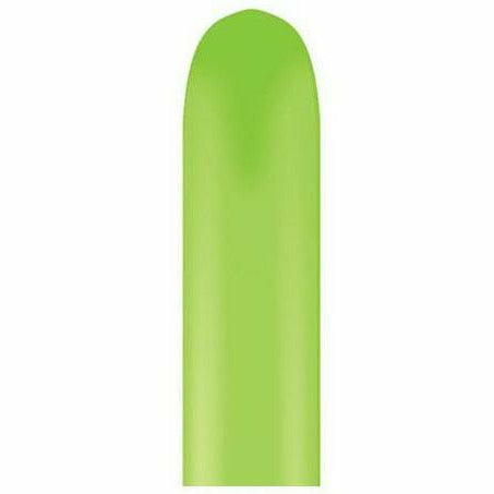 Burton and Burton BALLOONS Lime Green 260Q 2&quot; x 60&quot; Latex Balloons