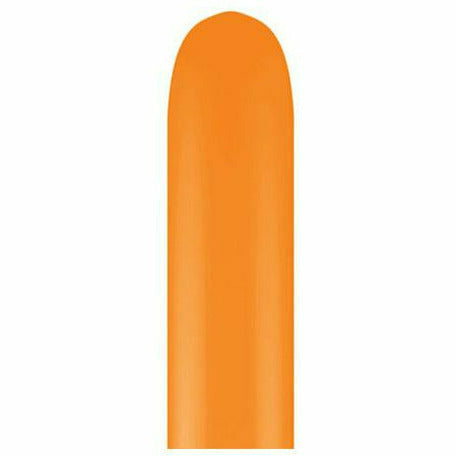 Burton and Burton BALLOONS Orange 260Q 2&quot; x 60&quot; Latex Balloons