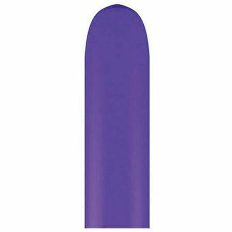 Burton and Burton BALLOONS Purple Violet 260Q 2&quot; x 60&quot; Latex Balloons