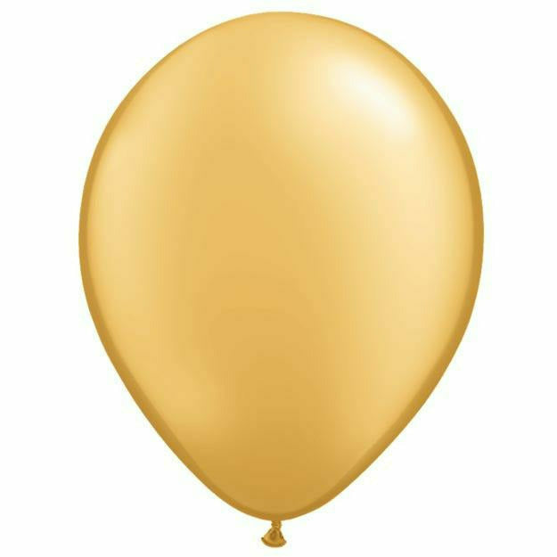 Burton and Burton BALLOONS Qualatex 5&quot; Pearl Gold Balloon Bag