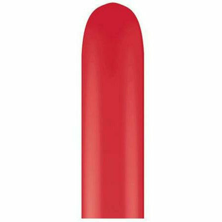 Burton and Burton BALLOONS Red 260Q 2&quot; x 60&quot; Latex Balloons