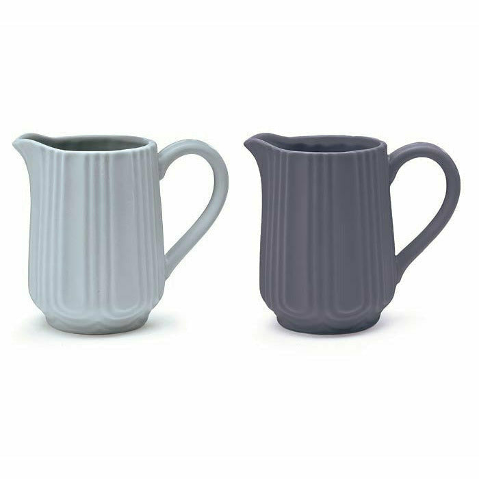 Burton and Burton BOUTIQUE Gray Ribbed Pitchers