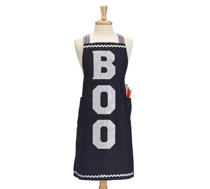 Burton and Burton COSTUMES: ACCESSORIES Halloween Boo Glitter Apron