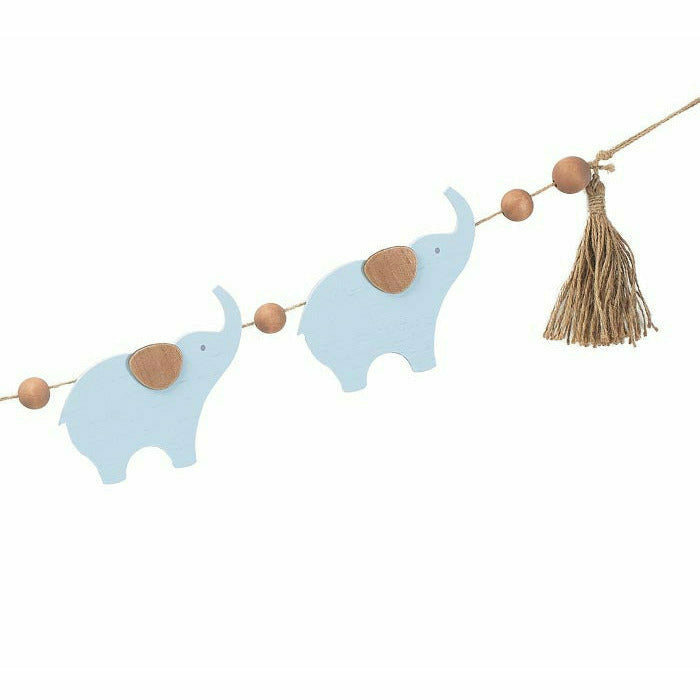 Burton and Burton DECORATIONS Blue Elephant Garland Beads Tassels