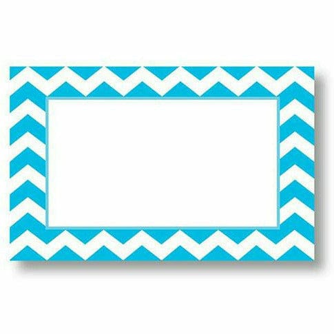 Burton and Burton GIFT WRAP Blue and White Chevron Border Card