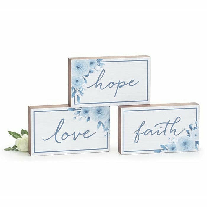 Burton and Burton HOLIDAY: CHRISTMAS FAITH HOPE LOVE SHELF SITTER ASSORTMENT