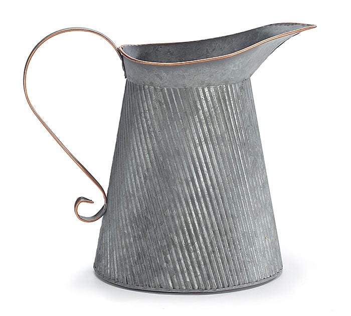 Burton and Burton HOLIDAY: CHRISTMAS GALVANIZED METAL EMBOSSED PITCHER