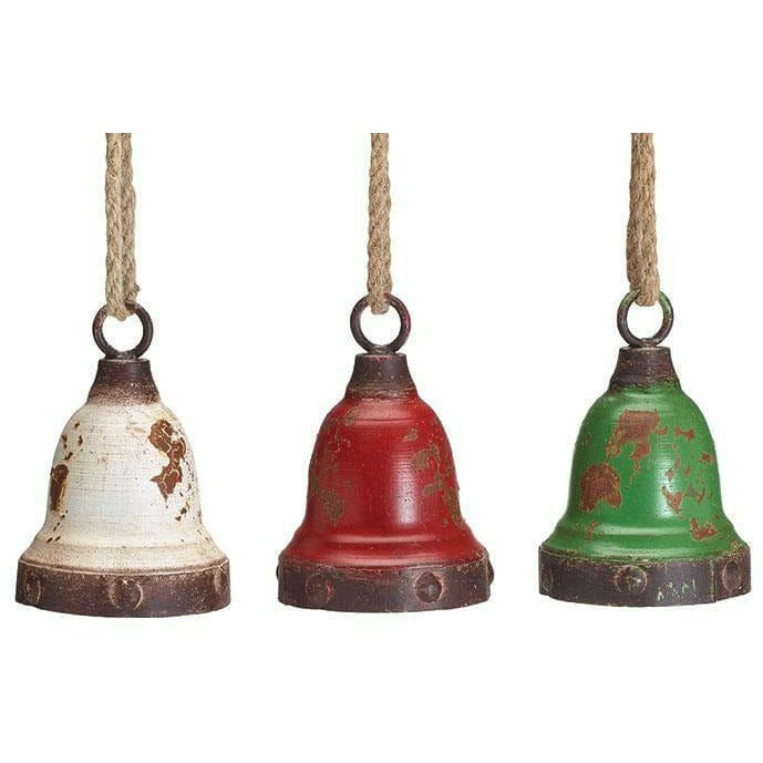 Burton and Burton HOLIDAY: CHRISTMAS Red RUSTIC BELL ORNAMENT