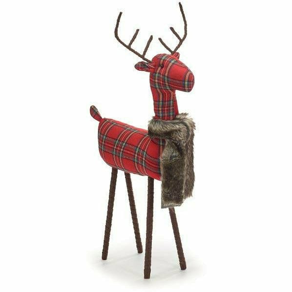 Burton and Burton HOLIDAY: CHRISTMAS TARTAN PLAID REINDEER