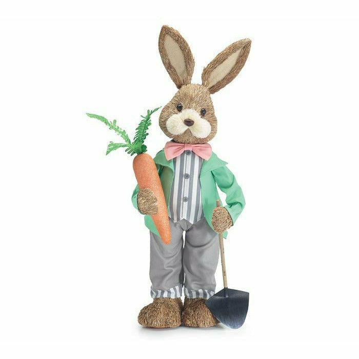 Burton and Burton HOLIDAY: EASTER STANDING BOY BUNNY WITH CARROT / SHOVEL