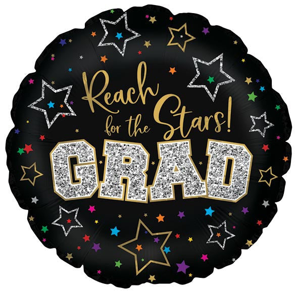 Burton and Burton HOLIDAY: GRADUATION 17&quot; GRADUATION REACH FOR THE STARTS GRAD FOIL BALLOON