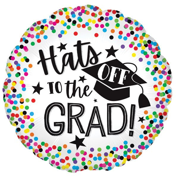 Burton and Burton HOLIDAY: GRADUATION 17" HATS OFF TO THE GRAD FOIL BALLOON