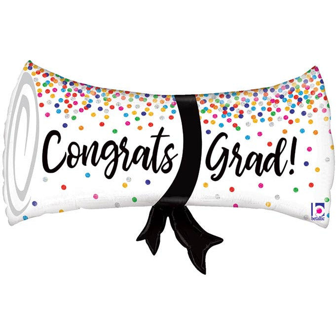 Burton and Burton HOLIDAY: GRADUATION 31" CONGRATS GRAD HOLOGRAPHIC BALLOON