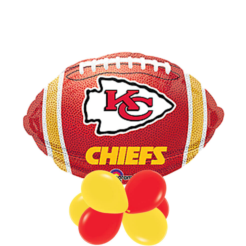 Kansas City Chiefs Football Foil Balloon Centerpiece, 10pc