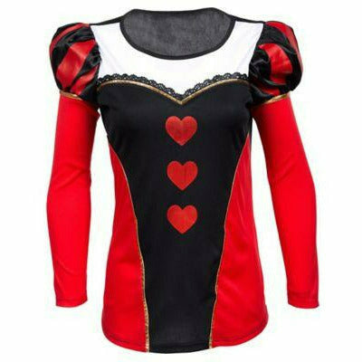 COSTUMES USA COSTUMES: ACCESSORIES Child&#39;s Red Queen Long-Sleeve Shirt