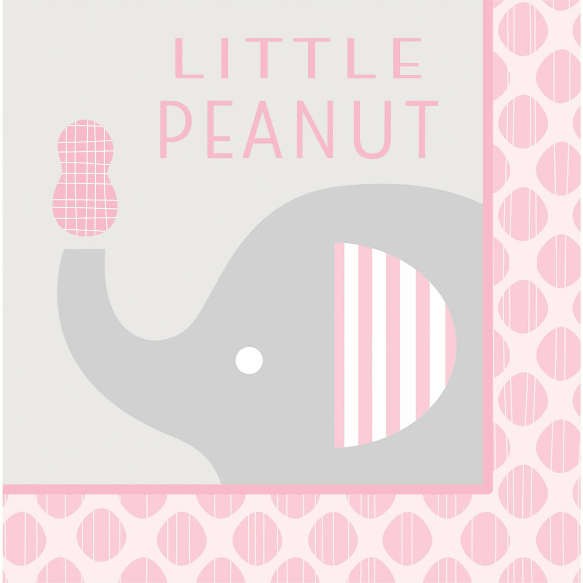 Creative Converting BABY SHOWER Pink &#39;Little Peanut&#39; Lunch Napkins