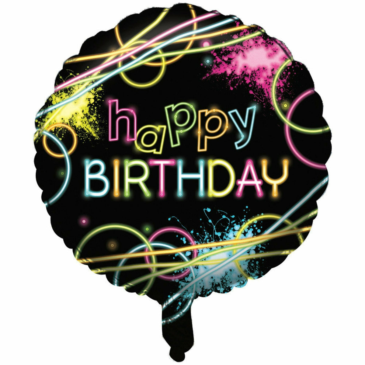 Creative Converting BALLOONS 18&quot; Glow Party Happy Birthday Foil Balloon