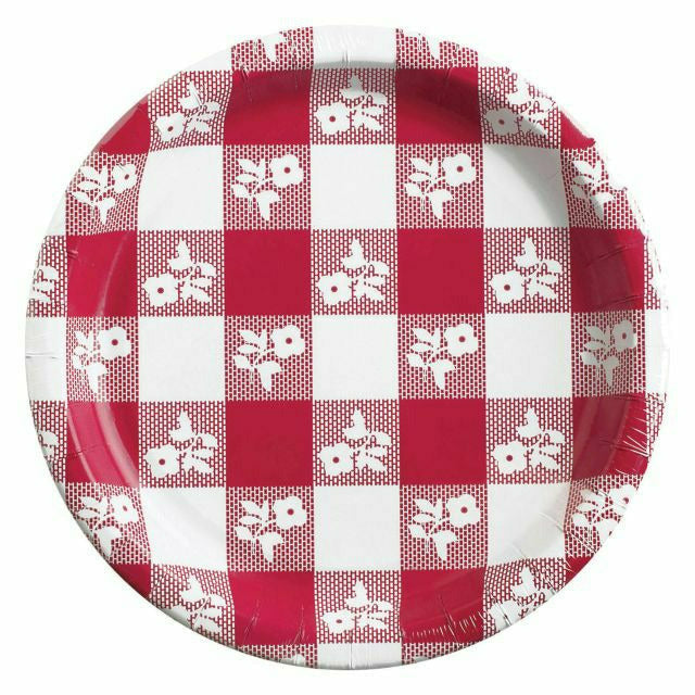 Creative Converting BASIC 9&quot; Red Gingham Plates