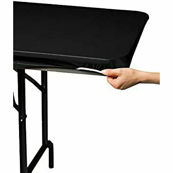 Creative Converting BASIC Black Tablecloth - 30in