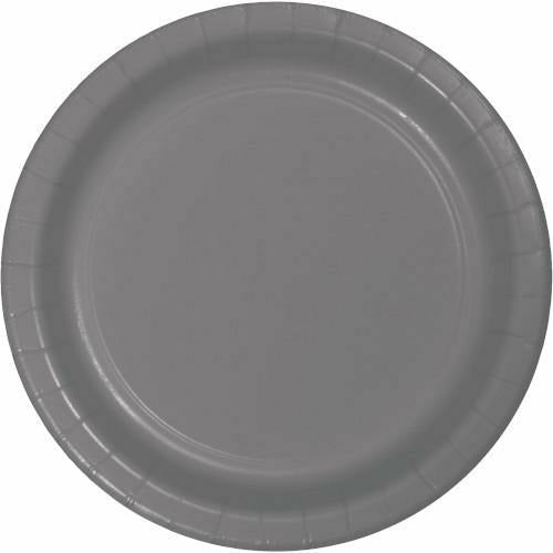 Creative Converting BASIC Glamour Gray Dinner Plates 24ct